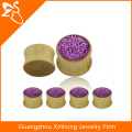 wooden double flare flesh tunnel wood ear plugs and tunnels for wedding gift